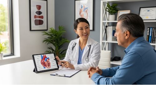 Doctor and patient collaborating on chronic disease treatment plan