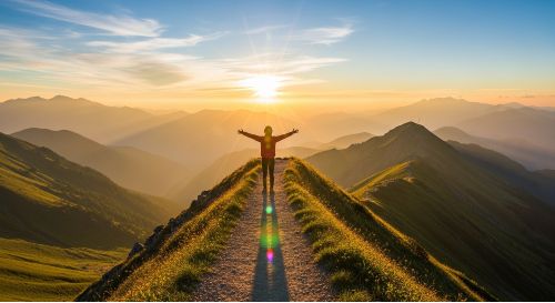 Person standing confidently looking toward hopeful future with chronic illness
