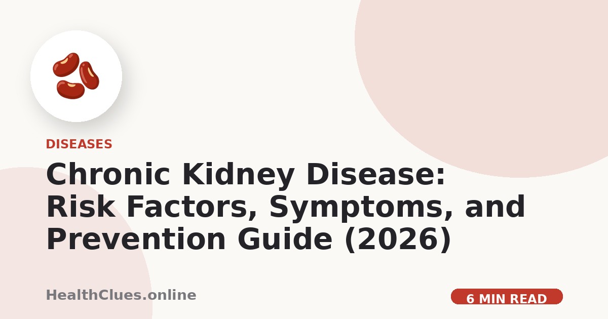 Chronic Kidney Disease: Risk Factors, Symptoms, and Prevention Guide (2026)
