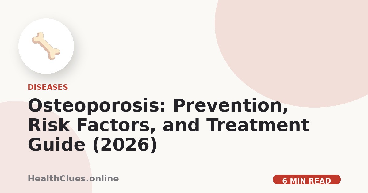 Osteoporosis: Prevention, Risk Factors, and Treatment Guide (2026)