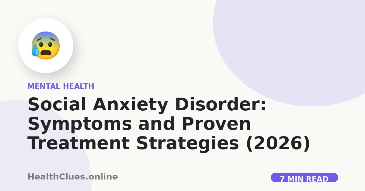 Social Anxiety Disorder: Symptoms and Proven Treatment Strategies (2026)