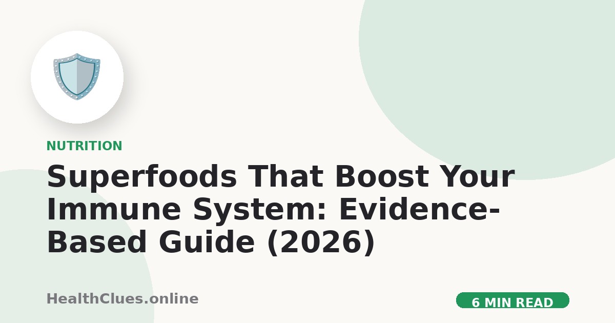 Superfoods That Boost Your Immune System: Evidence-Based Guide (2026)