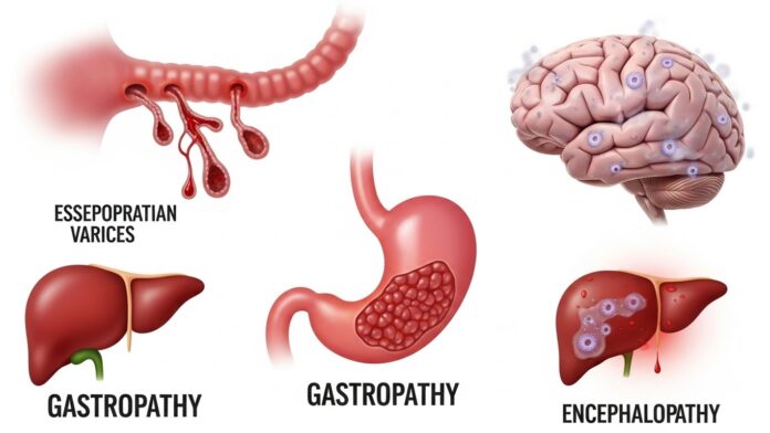 Liver cirrhosis complications in alcohol use disorder